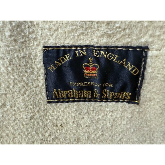 Gloverall X Abraham & Strauss Duffle Wool Coat sz 42 Beige Made England 70's 80' - Picture 7 of 8